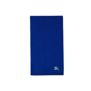 Burberry Blauwe Cashmere Sjaal met Equestrian Knight Logo , Blue , Dames , Maat: ONE Size