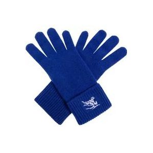 Burberry Luxe Cashmere Handschoenen , Blue , Dames , Maat: S/M