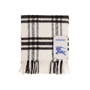 Burberry Geruite Wol Sjaal met Franjes , Multicolor , Heren , Maat: ONE Size