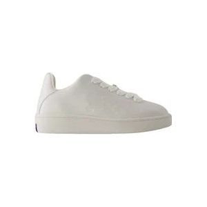 Burberry Witte Leren Box Sneakers , White , Dames , Maat: 42 EU