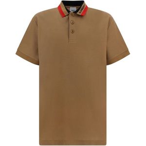 Burberry, Heren, Tops, Beige, Maat: M Katoen,