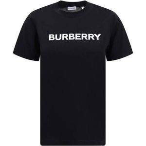 Burberry, Dames, Tops, Zwart, Maat: L Katoen,