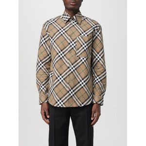 Burberry - Geruit Overhemd - Beige - Katoen - Heren