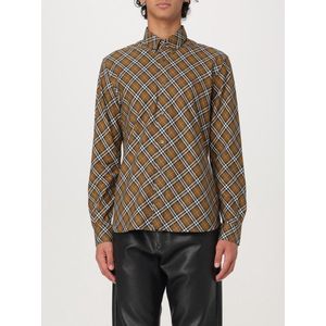 Burberry, Heren, Overhemden, Bruin, Maat: L Katoen,