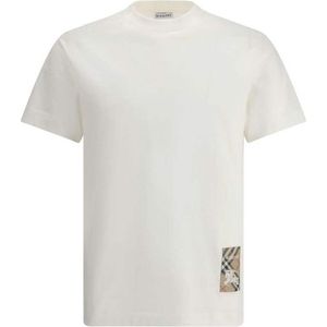 Burberry, Heren, Tops, Wit, Maat: 2XL Katoen,