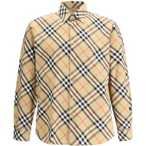 Burberry - Overhemd - Nude - Katoen - Sluiting met Knopen - Lange Mouwen