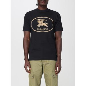 Burberry - Heren T-shirt - Zwart - Katoen