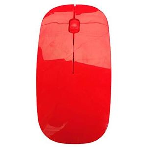 Computer Muis, Draagbare Creatieve Mini Ultra Slanke Leuke 2.4G Ontvanger Laptop PC Draadloze Muis Rood One Size
