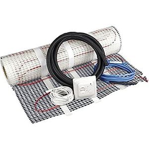 Philex Verwarming 2m² Elektrische Ondervloer Verwarming Kit Inclusief Thermostaat 4sqm Kleur: wit