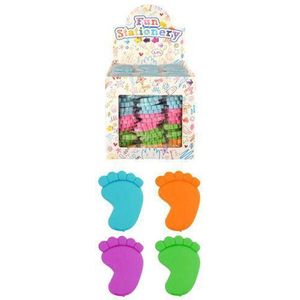 144 Stuks - Voeten Gummen - Model Voet - In Traktatiebox - Uitdeelcadeautjes - Gum - Gom - Traktatie kinderen - Jongens - Meisjes