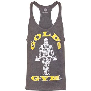GGVST003 Muscle Joe Premium String Vest - Grey Marl - S