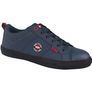 Lee Cooper Heren Workwear Dames Unisex Retro Styled Baseball Werkveiligheid Trainer Schoenen SB SRA, Marineblauw, 38 EU