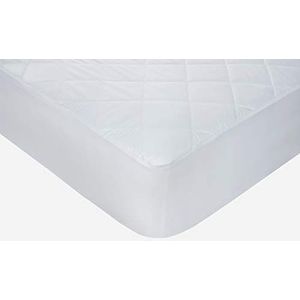Emma Barclay Gewatteerde matras Protector-Microfiber-King Bed, 100% Polyester, Wit