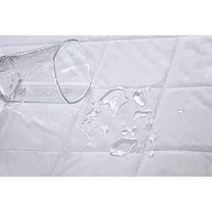Emma Barclay Waterdicht gewatteerd matras Protector-Microfiber-Driekwart bed, 100% Polyester, Wit