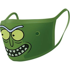 Rick And Morty Mondkapjes Pickle Rick 11 X 16 Cm Katoen Groen