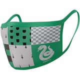 Harry Potter Mondkapjes Slytherin 11 X 16 Cm Katoen Groen 2 Stuks