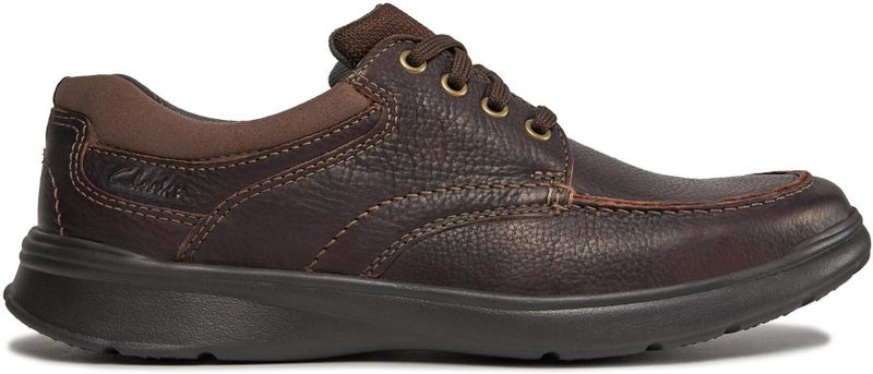 Clarks - Cotrell Edge - Casual Herenschoenen - Bruin - Olieachtig Leer