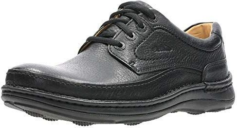 Clarks Nature Three Heren Derbys, Zwart leder