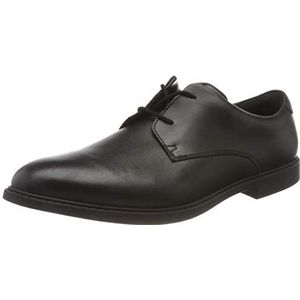 Clarks Jongens Scala Loop Y Derbys, zwart leder, 35.5 EU