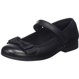 Clarks Scala Tap K ballerina's voor dames plat, zwart leer, zwart leer