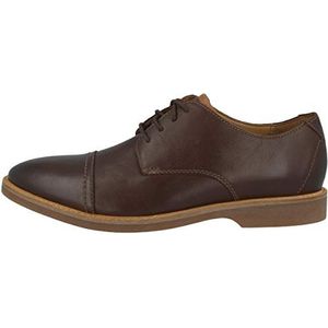 Clarks Atticus Derbys Pet voor heren, donkerbruin Lea