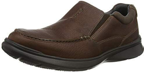 Clarks Cotrell Free slippers voor heren, bruin tabakleer, 42 EU