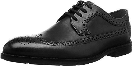 Clarks heren ronnie limit brogues, zwart leer, 39.5 EU