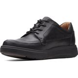 Clarks - Black Leather - Veterschoenen - Zwart - Leer