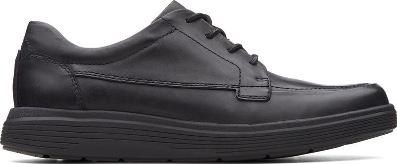 Clarks - Black Leather - Veterschoenen - Zwart - Leer