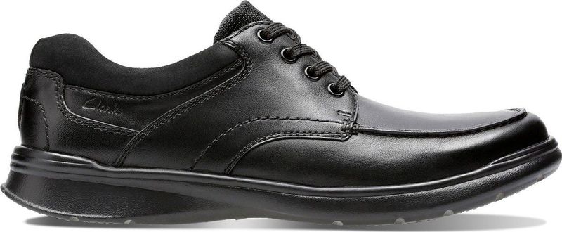 Clarks - Cotrell Edge - Leren Schoenen - Zwart - Leer - Casual