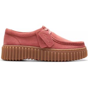 Clarks - Torhill Bee - Dames Veterschoen - Roze - Leer