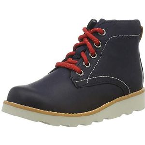 Clarks Jongens Crown Hike K klassieke laarzen, Blauw Navy Leather Navy Leather, 33 EU