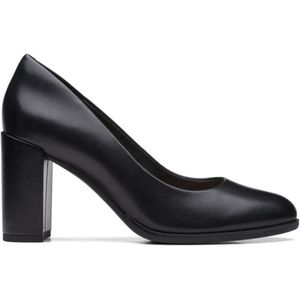 Clarks - Freva 85 Court - Dames Pump - Zwart - Leer