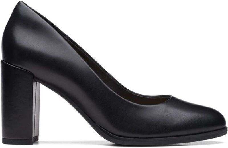 Clarks - Freva 85 Court - Dames Pump - Zwart - Leer