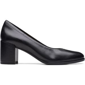 Clarks - Freva 55 Court - Dames Pump - Zwart - Leren