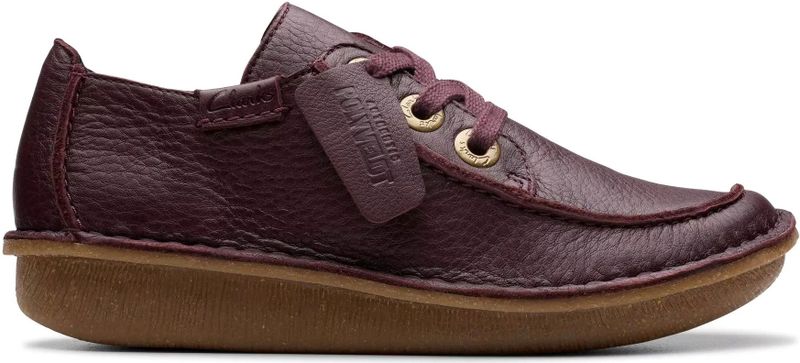 Clarks - Funny Dream - Dames Veterschoen - Zwart - Lichtgewicht Ronde Wigzool