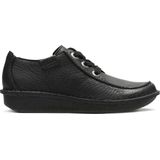 Clarks - Funny Dream - Dames Veterschoen - Zwart - Lichtgewicht Ronde Wigzool