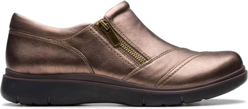 Clarks - Certina Pure - Dames Instapper - Bronze - Leer