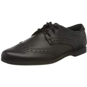 Clarks Scala Lace Y Derbys voor meisjes, Zwart leder, 6.5 UK