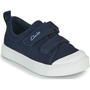 Clarks City Bright T Sneakers voor kinderen, uniseks, Navy Canvas Navy Canvas Navy