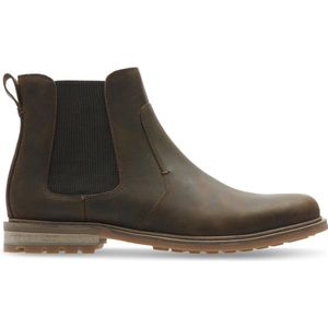Clarks Foxwell Top Chelsea Boots voor heren, Braun Beeswax Leather, 46 EU