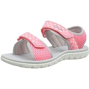 Clarks Surfing Tide K Slingback sandalen voor meisjes, roze, 29 EU