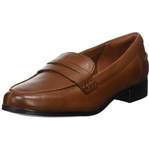 Clarks Dames Hamble Loafer Slipper, Braun Tan Leather, 35.5 EU