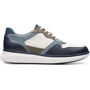 Clarks - Un Globe Run - Heren Sneakers - Navy Combi - Textiel
