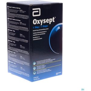Oxysept 1 Step - 3x 300ml + 90 tabl + 1 lenshouder] - lenzenvloeistof