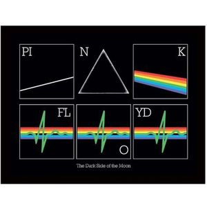 Pyramid International Pink Floyd ingelijste poster Dark Side of the Moon Heart Beat Design lijst 30 x 40 cm officieel product