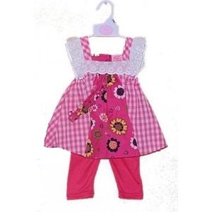 Meisjes setje - tuniek en legging - rose - maat 86/92