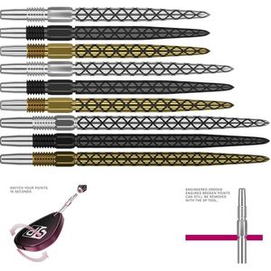 TARGET Darts Swiss Point Storm Dart Points, Surge (3 Pack Set Tips) 35MM -Goud | Change Dart Points, Swiss Storm Points, Professionele Darts Accessoires TARGET Darts Swiss Point Storm Dart Points, Surge (3 Pack Set Tips) 35MM -Goud | Change Dart Points, Swiss Storm Points, Professionele Darts Accessoires