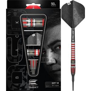Target Darts Nathan Aspinall Black 90% Tungsten Darts, 18G Soft Tip Dart Set, Professional Dart Sets, Pixel Tip, Electronic Soft Tip Darts Set