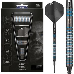 Target Darts Adrian Lewis Dartpijl, 90% wolfraam, zwart, 18 g